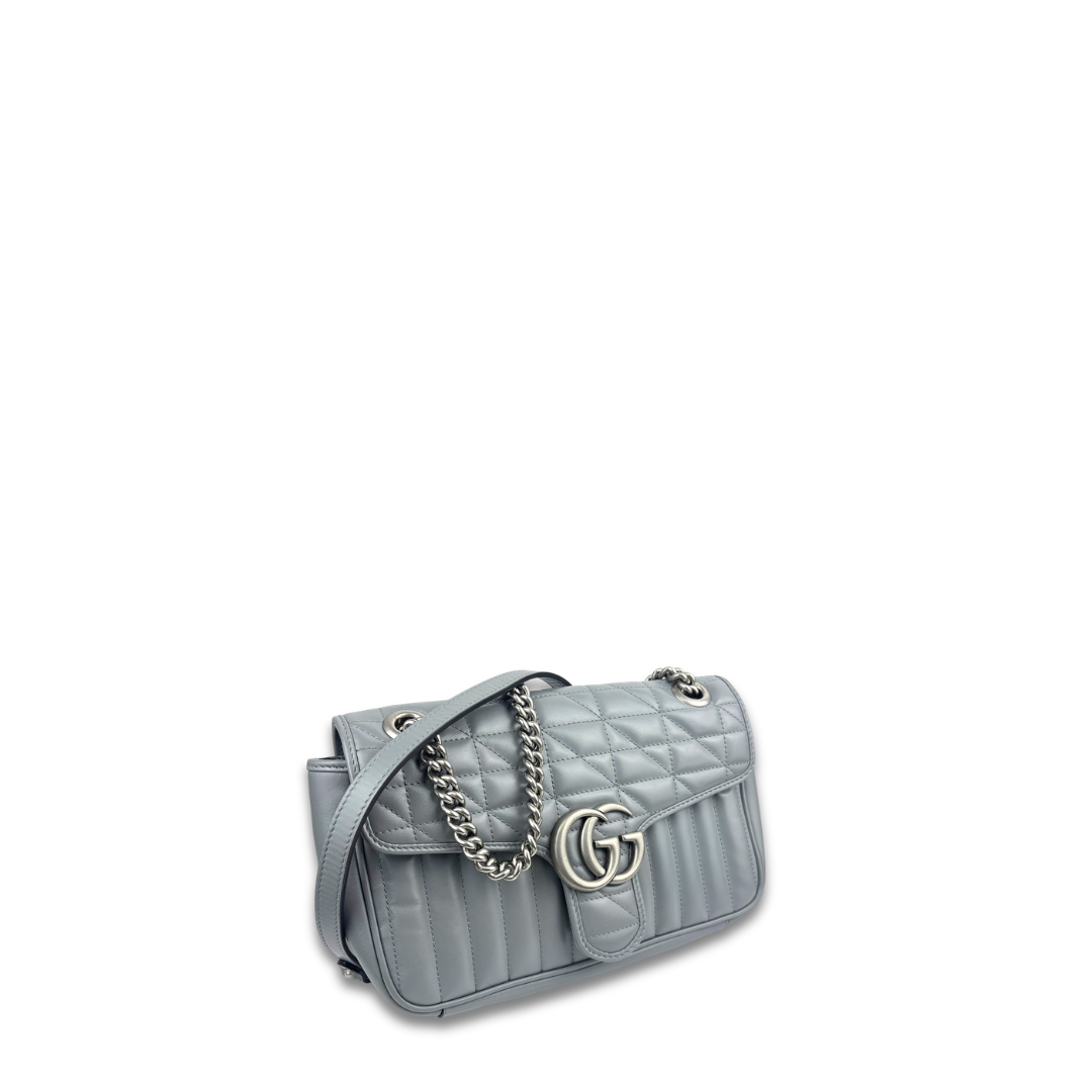 Gucci Grey GG Marmont Shoulder Bag