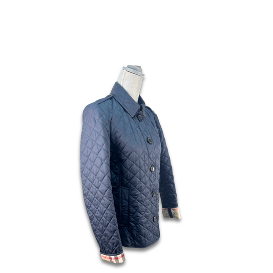Burberry Navy Quilted Nylon Jacket