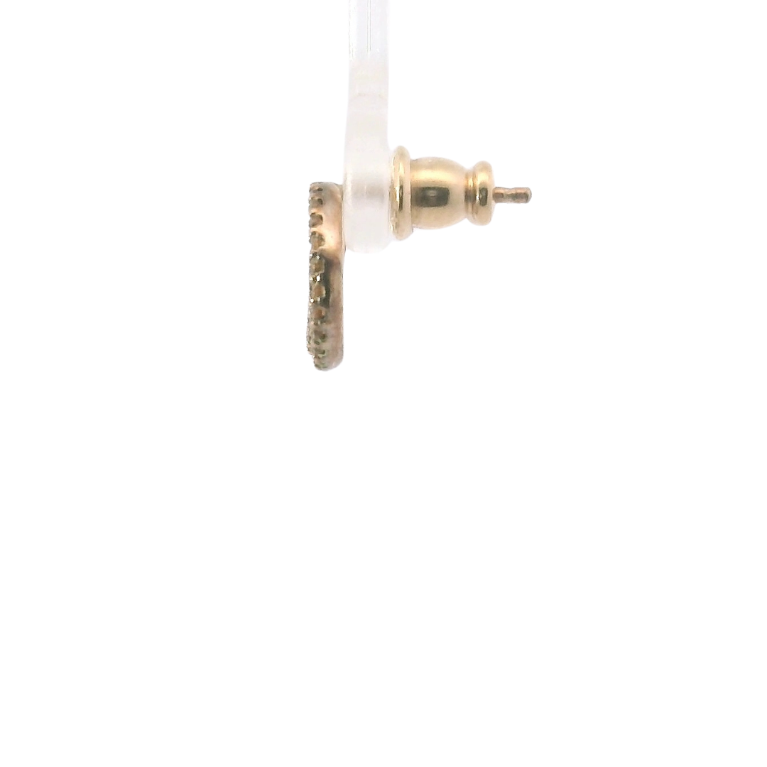 Fendi Rose Gold Crystal 'F is Fendi' Stud Earrings