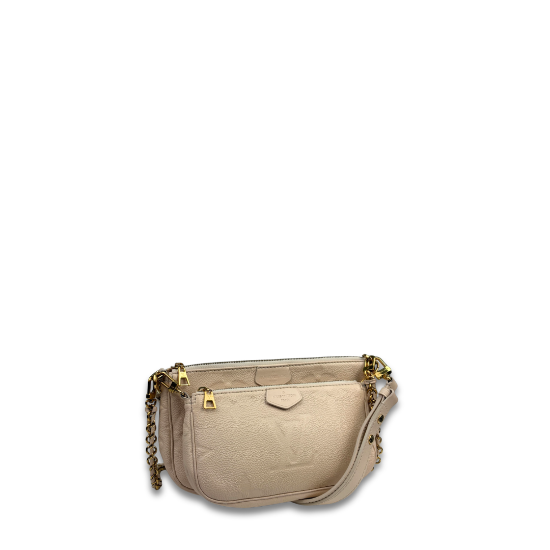 Louis Vuitton Cream Empreinte Multi Pochette Accessoires