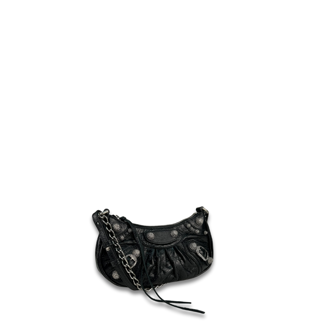 Balenciaga Crystal Studded Le Cagole Mini Shoulder Bag