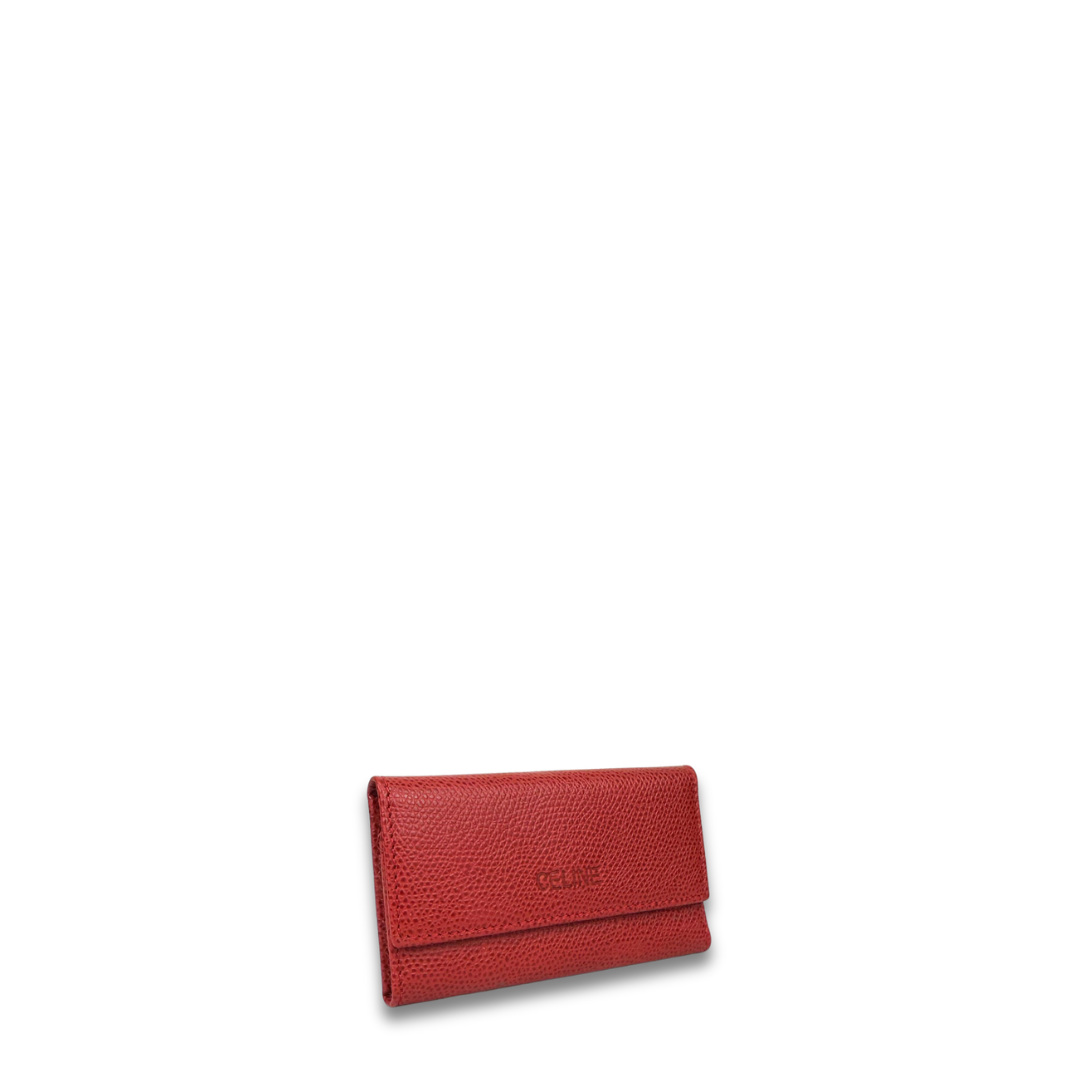 Celine Red Leather Key Holder