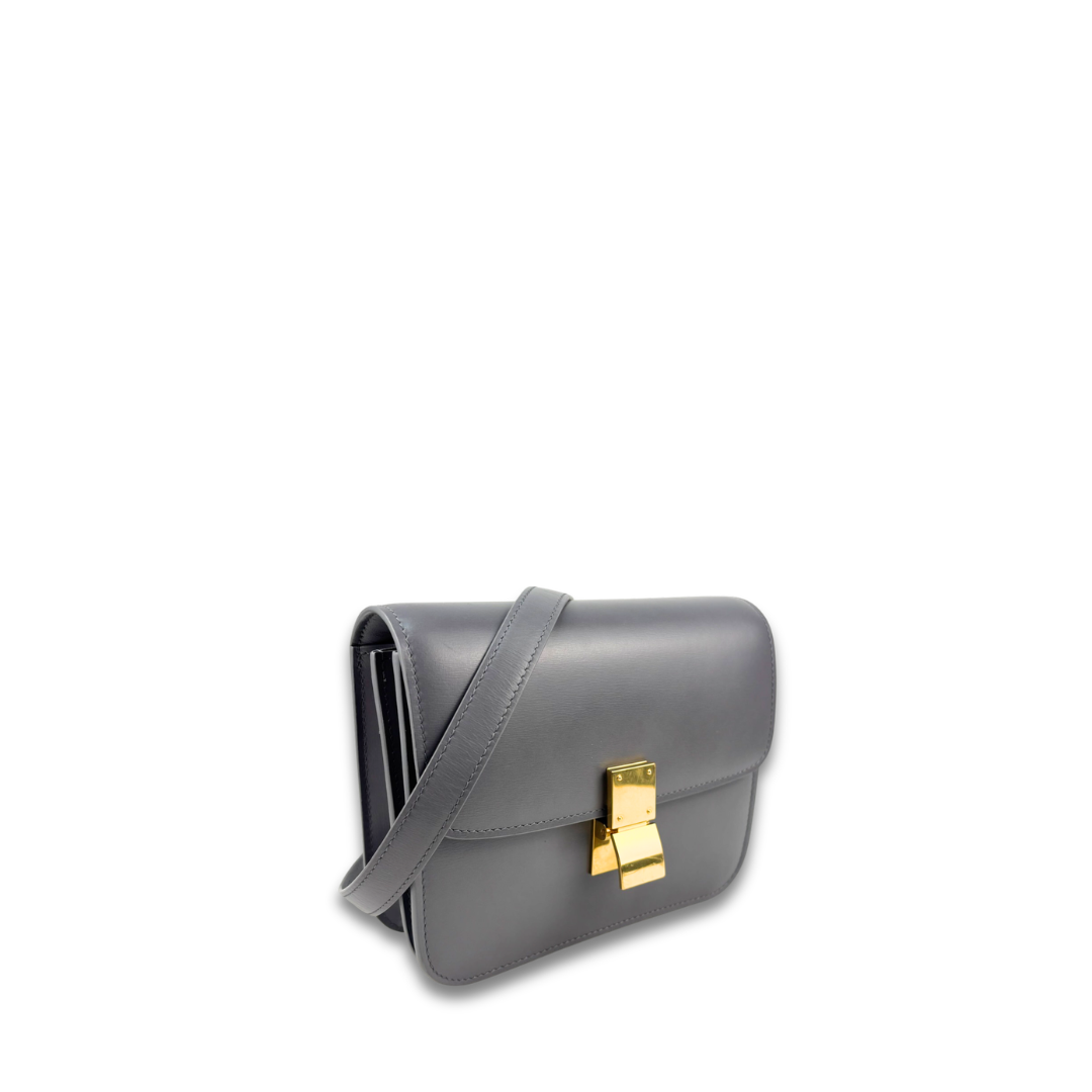 Celine Dark Grey Small Box Bag