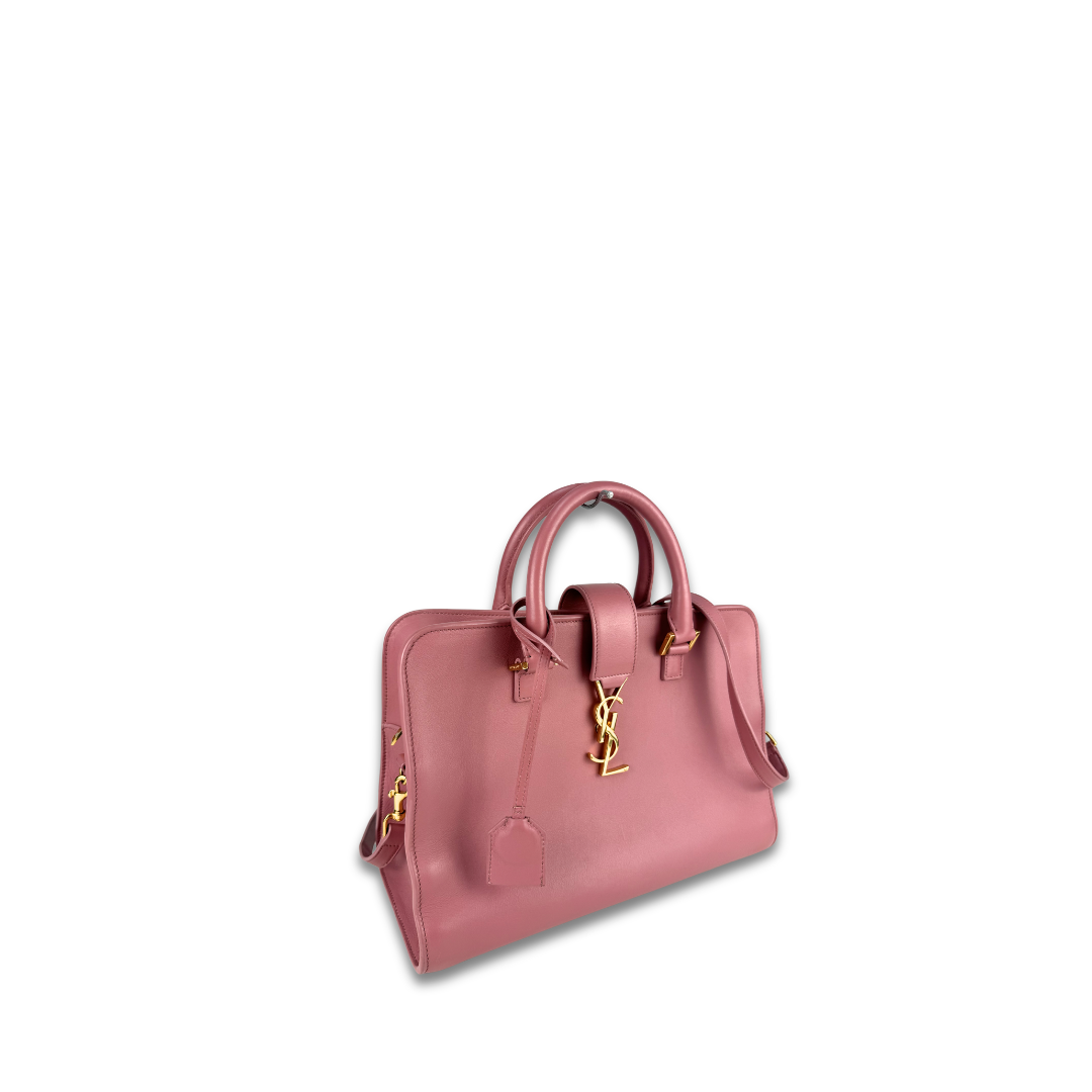 YSL Dark Rose Small Cabas Tote