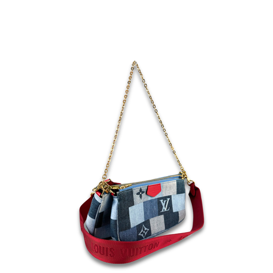 Louis Vuitton Denim Patchwork Multi Pochette Accessoires