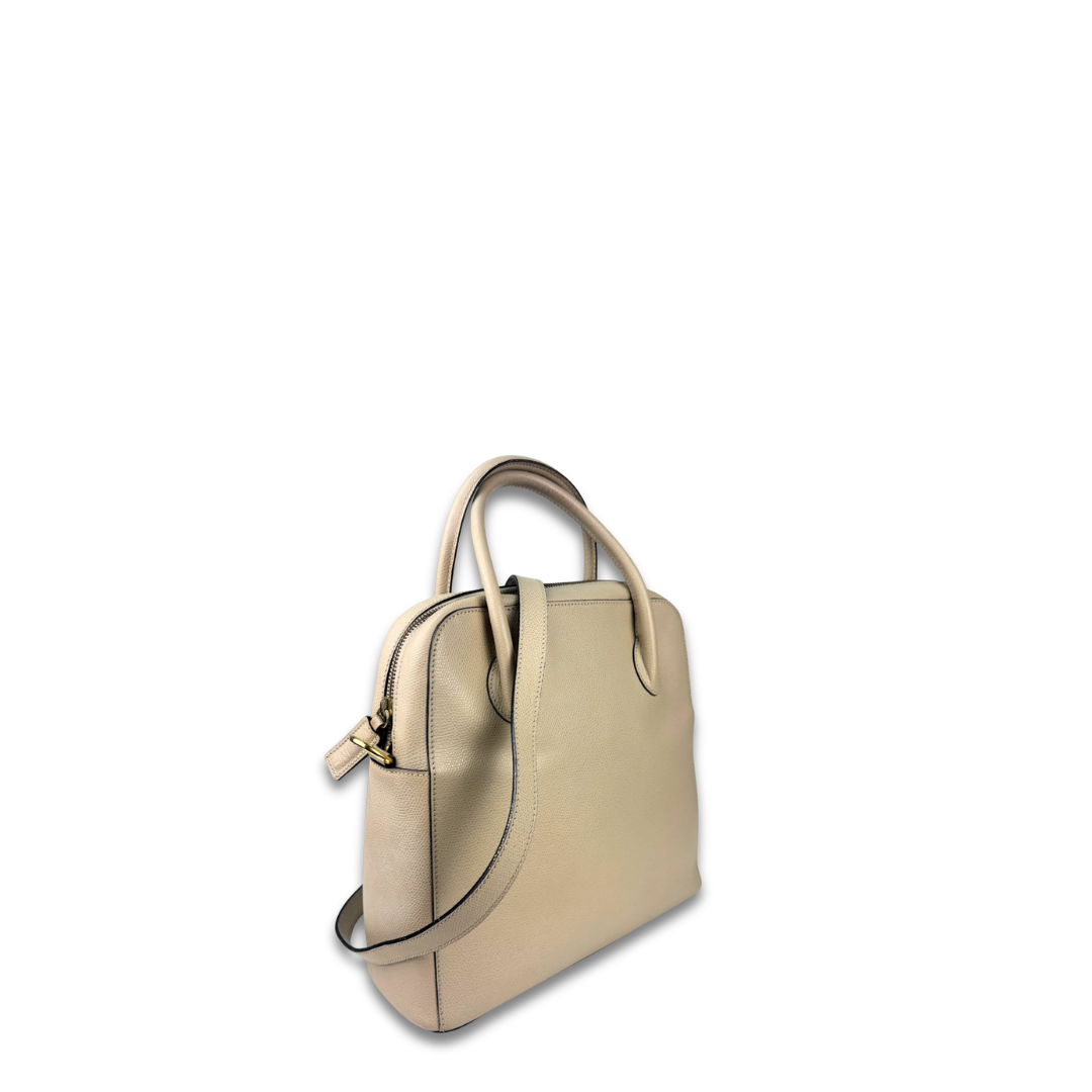 Celine Beige Leather Top Handle