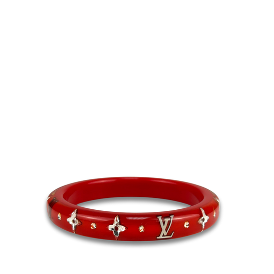 Louis Vuitton Red Glitter Inclusion Bracelet
