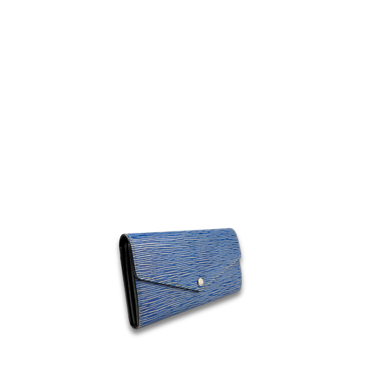 Louis Vuitton Denim Epi Leather Sarah Wallet