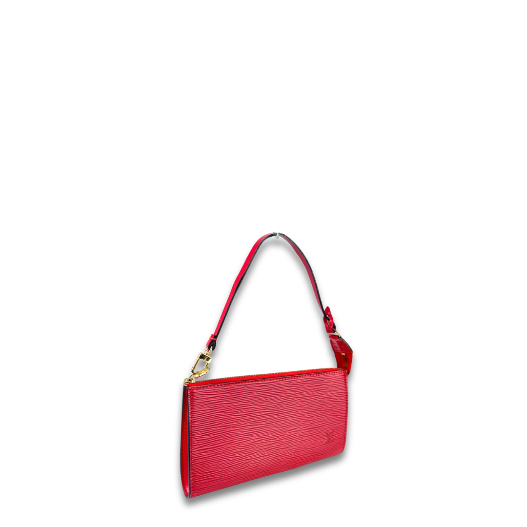 Louis Vuitton Red Epi Leather Pochette Accessories
