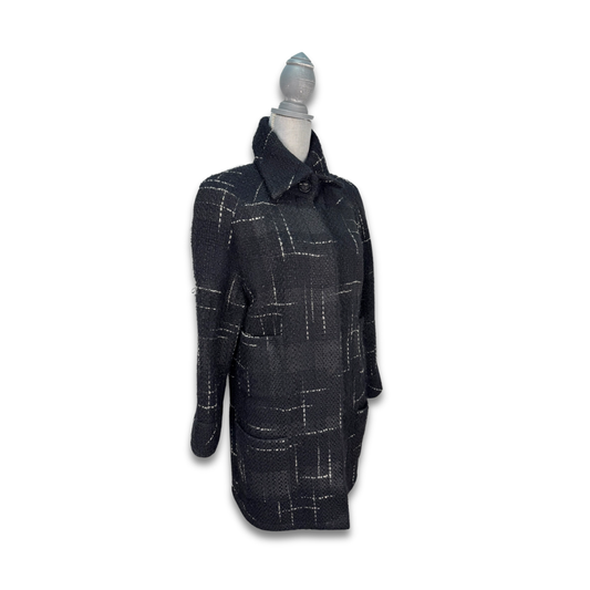 Chanel Black Tweed Wool Coat