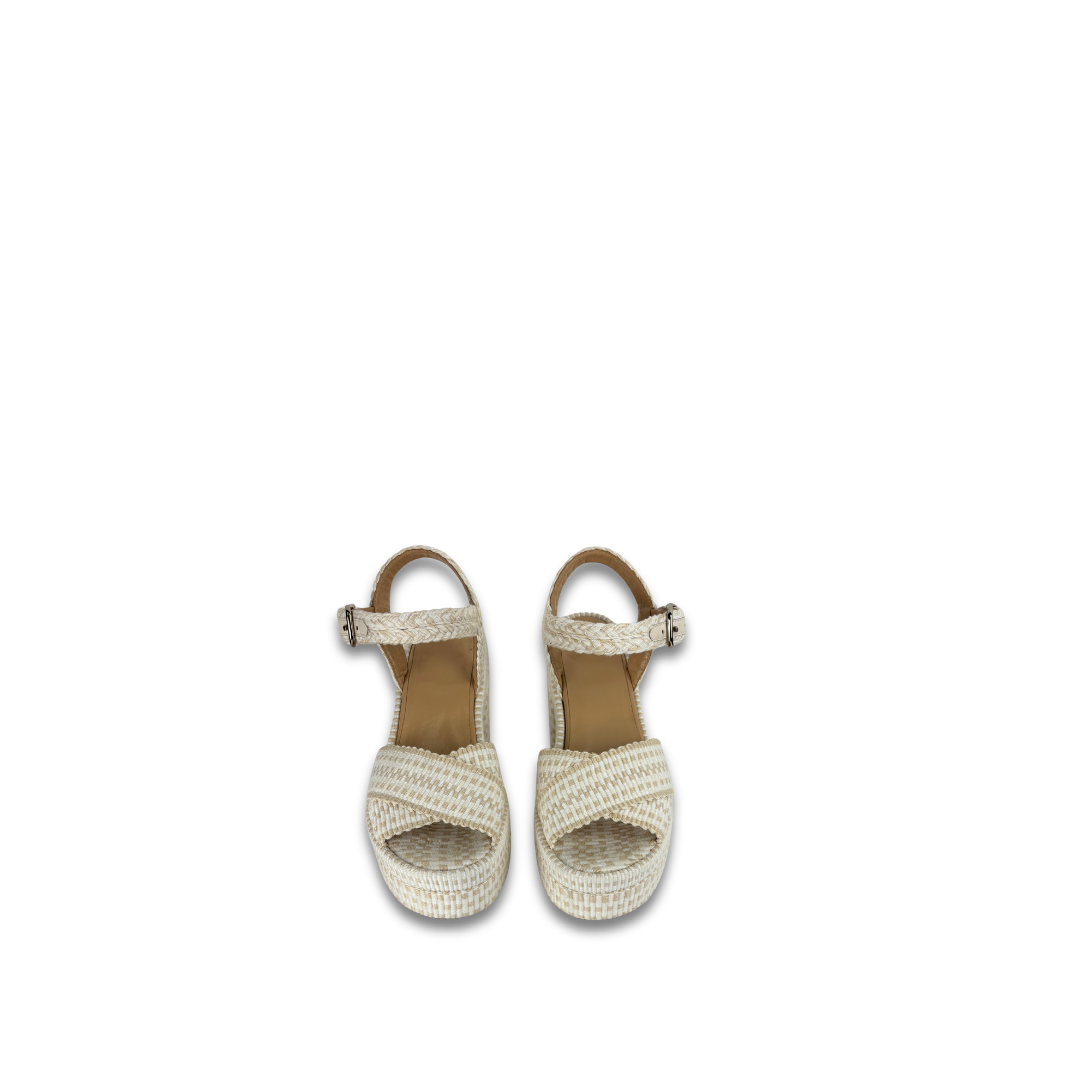 Chloe White Platform Sandals - Size 37