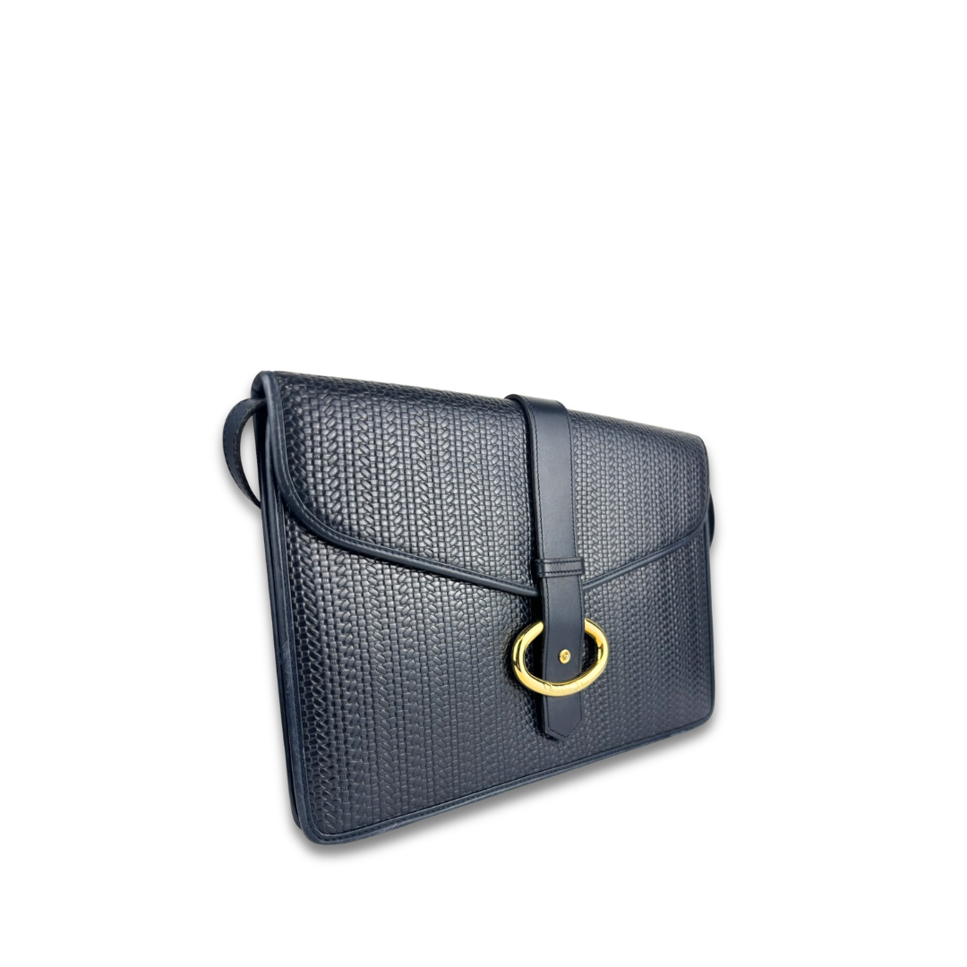Dior Nero Rattan Embossed Clutch Crossbody