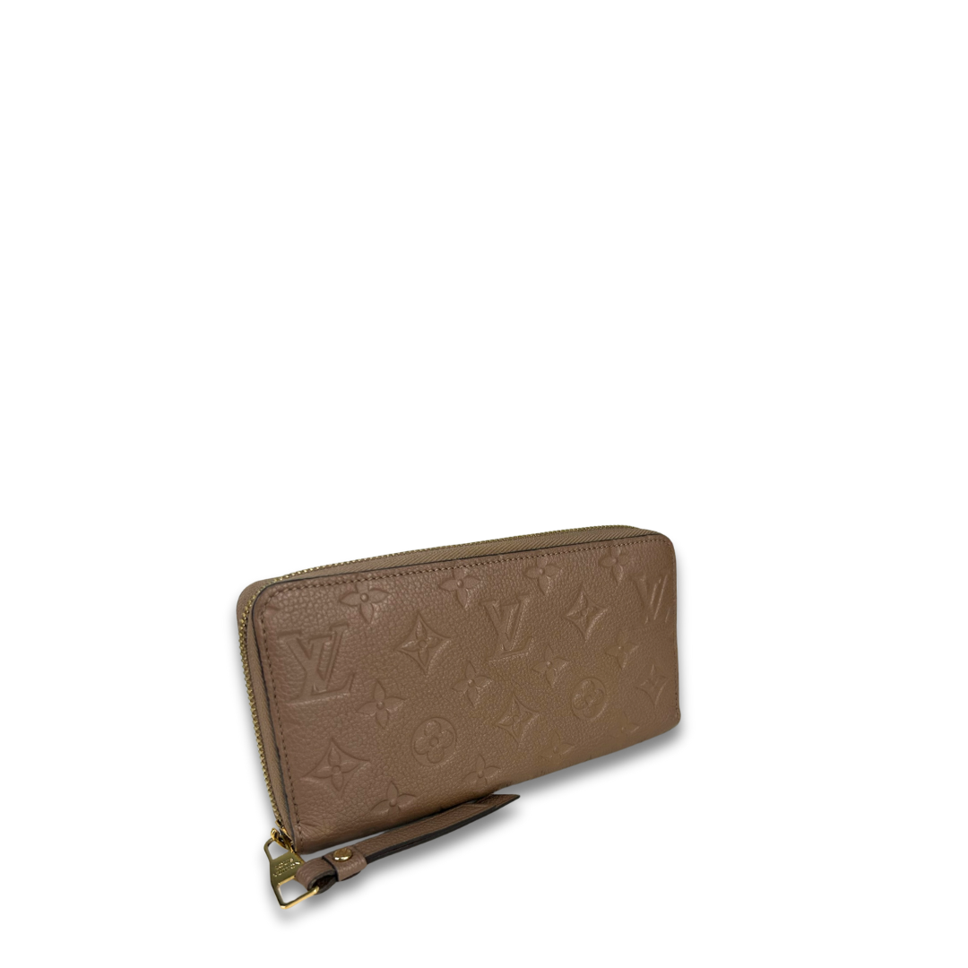 Louis Vuitton Taupe Empreinte Zippy Wallet