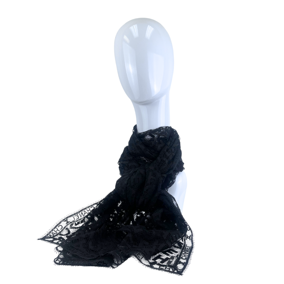 Chanel Logo Lace Shawl