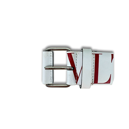 Valentino Red/White Logo Belt - Size 85