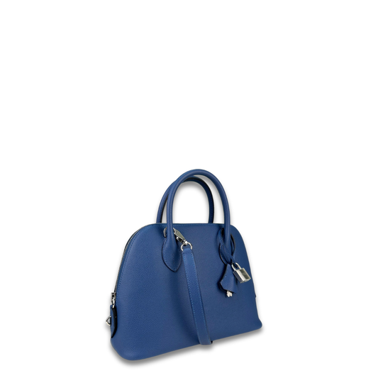 Hermès Epsom 1923 Bolide 25 Blue Tie