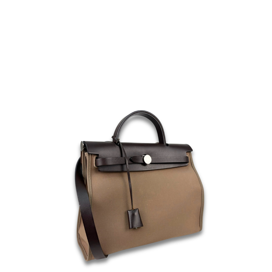Hermès Brown Canvas Herbag Zip 31