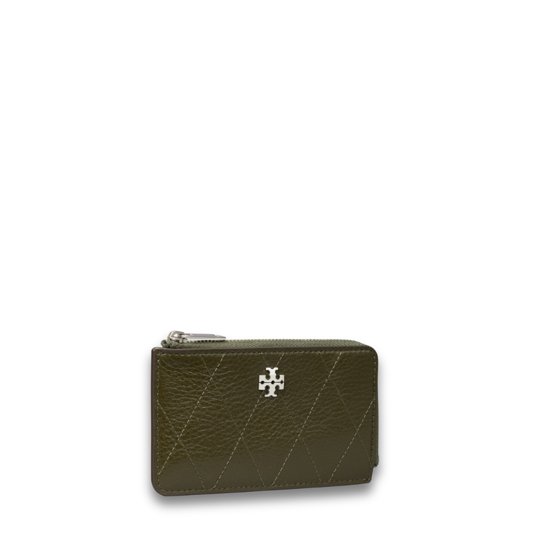 Tory Burch Charlie Quilted Zip Card Case