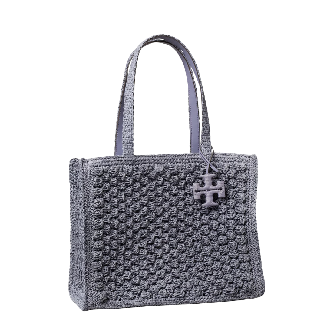 Tory Burch Ella Hand-Crocheted Popcorn Stitch Small Tote
