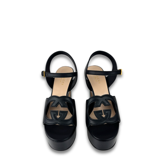 Gucci Interlocking G Platform Sandals - Size 37