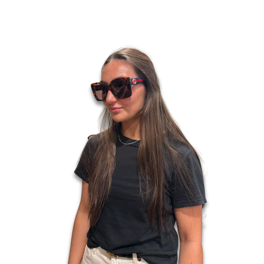 Gucci Square Tortoiseshell Sunglasses