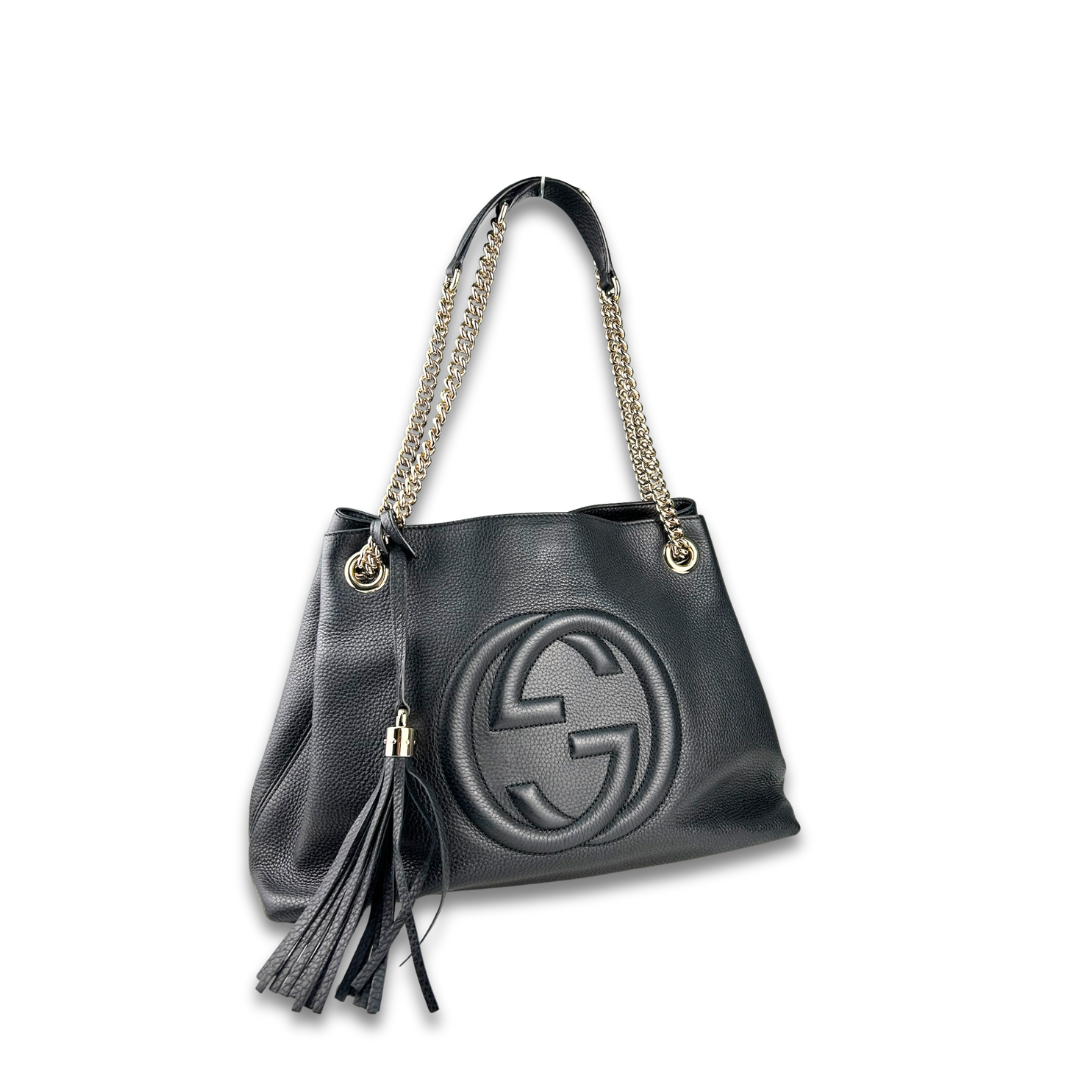 Gucci Black Soho Chain Tote