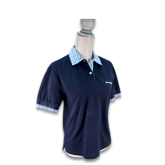 Miu Miu Plaid Polo and Boxer Set