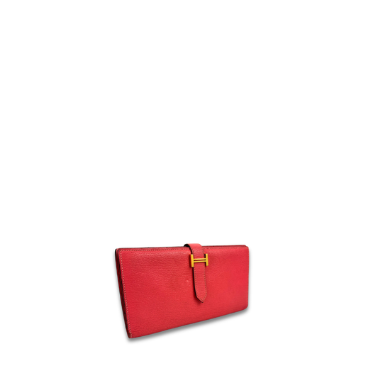 Hermès Pink Swift Bearn Wallet