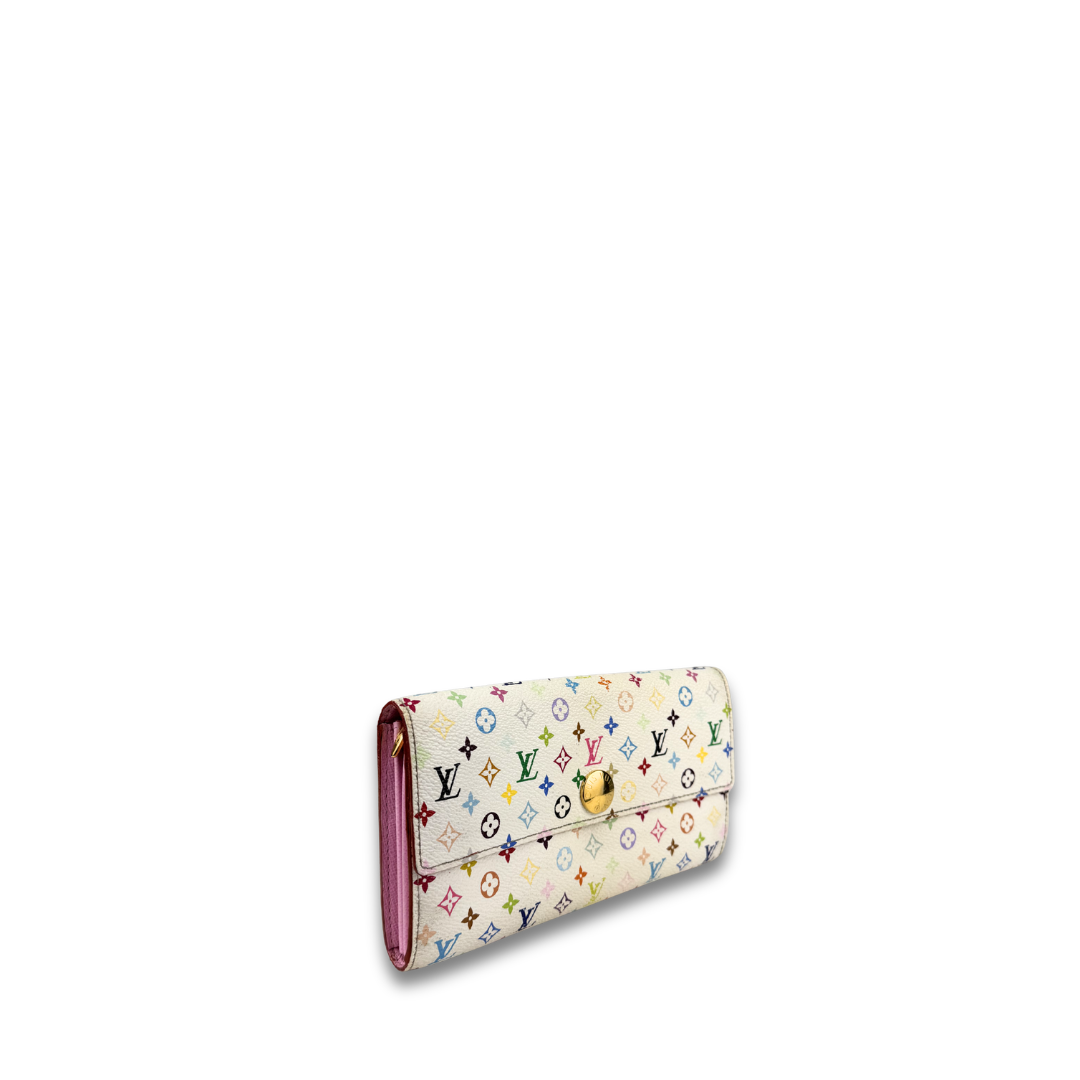 Louis Vuitton White Murakami Sarah Wallet