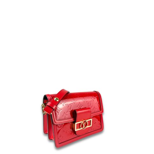 Louis Vuitton Red Vernis Dauphine Mini