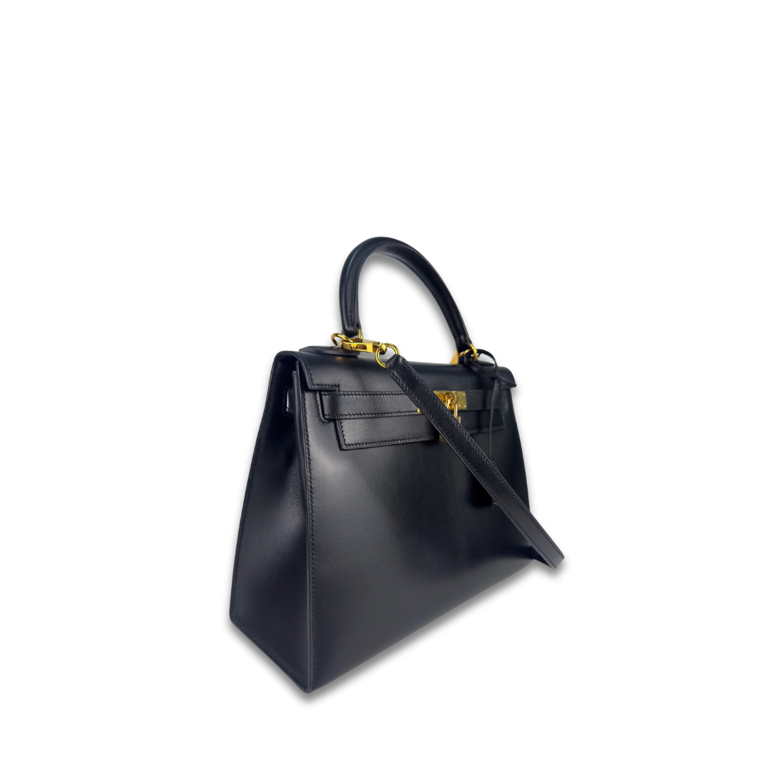 Hermès Box Calf Kelly 28 Noir