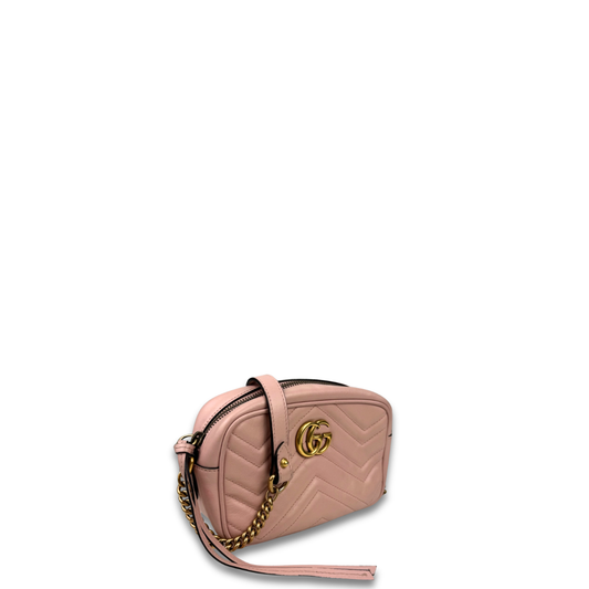 Gucci Pale Pink Mini Marmont Camera Bag