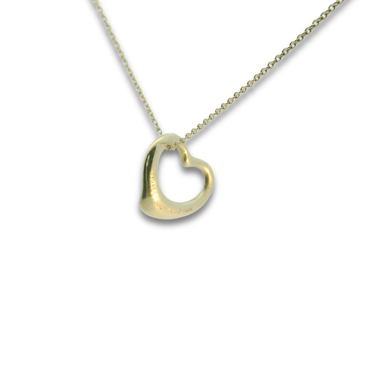 Tiffany & Co. Elsa Peretti Open Heart Pendant Necklace