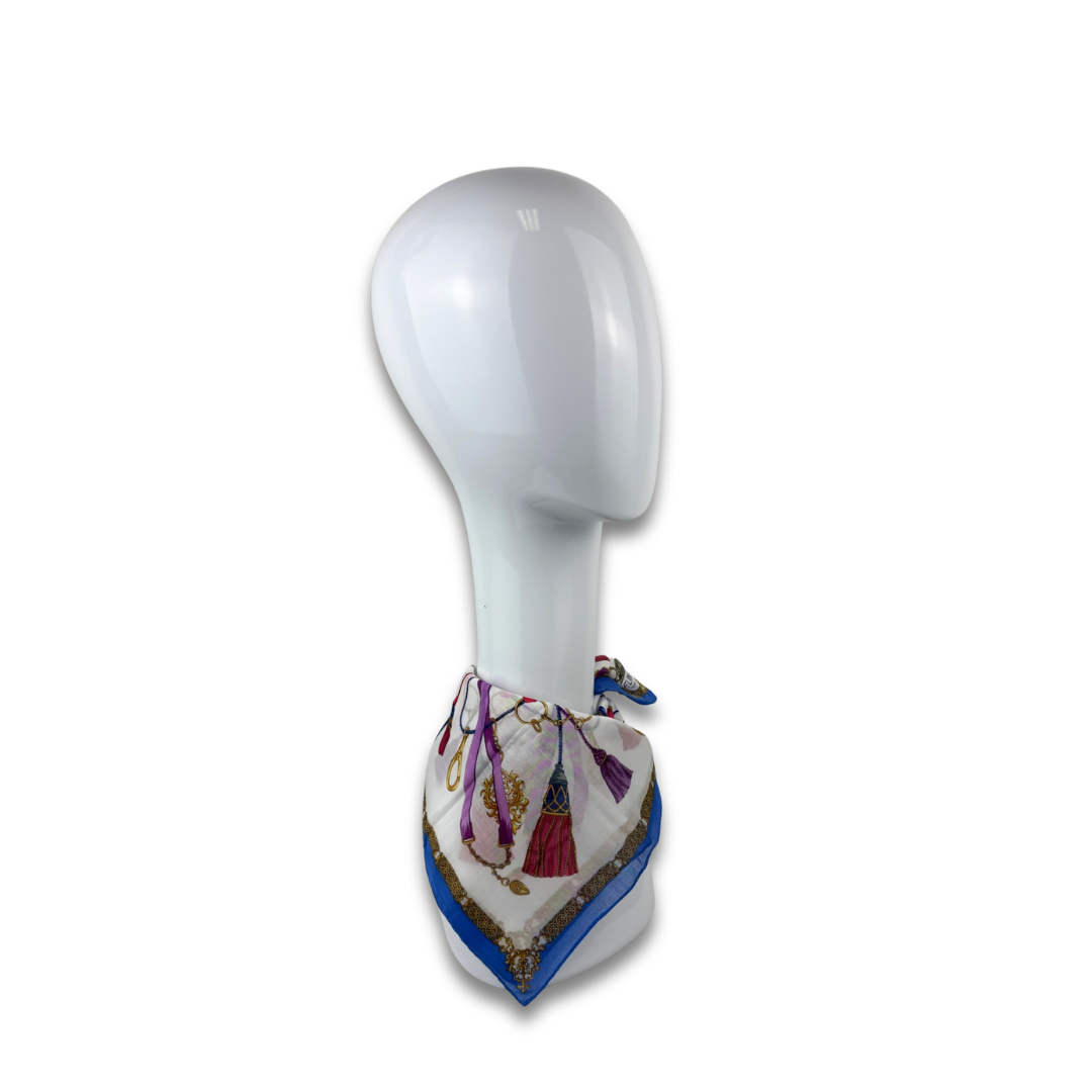 Celine Multicolor Tassel Cotton Handkerchief