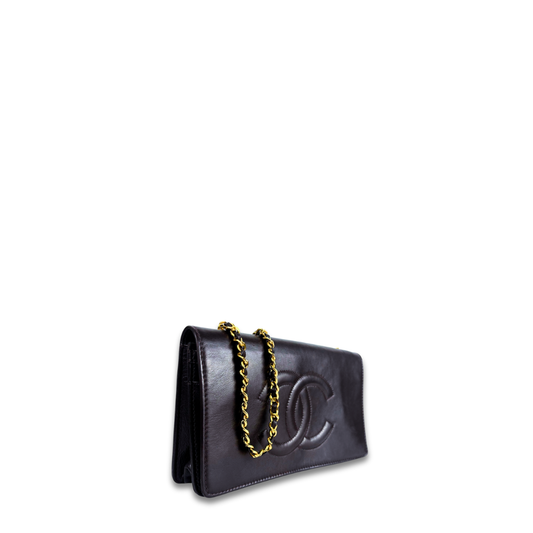 Chanel Brown Lambskin Timeless Wallet on Chain
