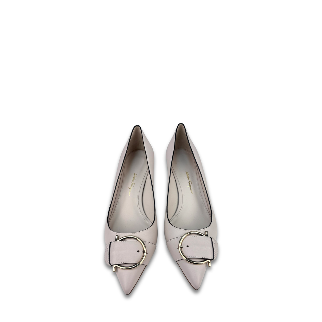 Ferragamo Vara Pointed Toe Pumps-Size 39.5