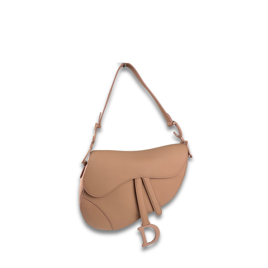 Dior Monochromatic Tan Calfskin Saddle Bag