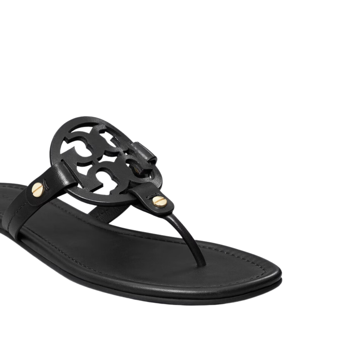 Tory Burch Perfect Black Metal Miller Sandals 8 US at FORZIERI