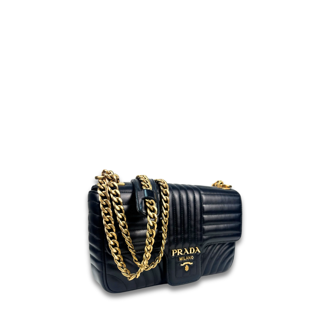 Prada Black Diagramme Shoulder Bag
