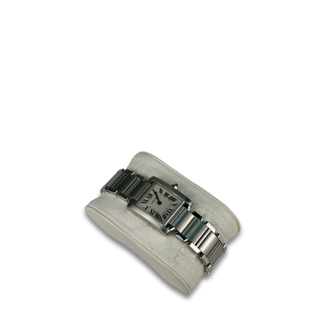 Cartier 20mm Stainless Steel Tank Française Watch