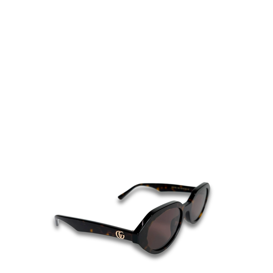 Gucci Oval Tortoiseshell Sunglasses
