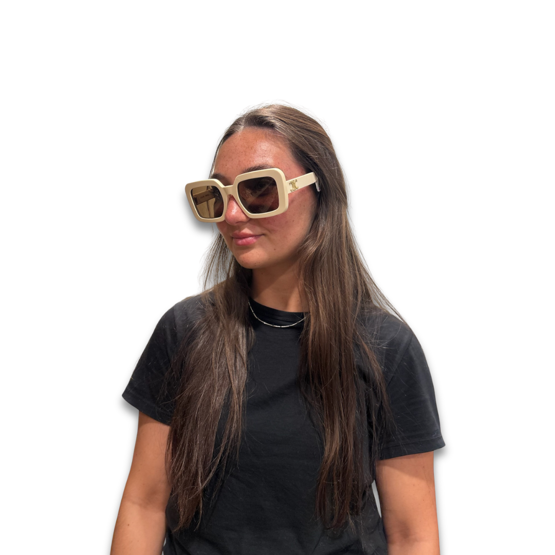 Celine White Square Sunglasses