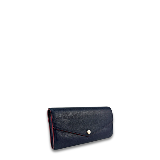 Louis Vuitton Navy Empreinte Sarah Wallet