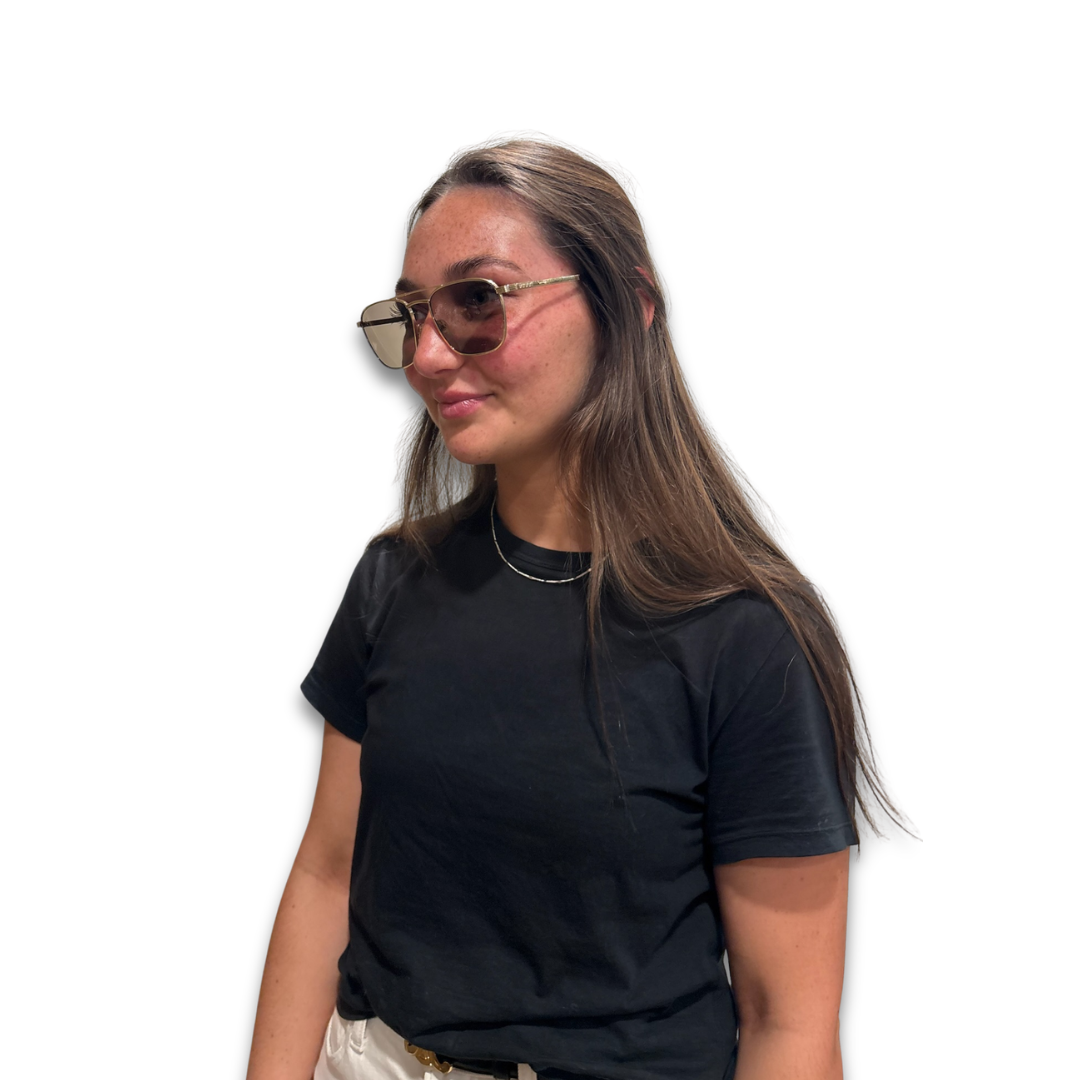 Gucci Gold Metal Aviator Sunglasses