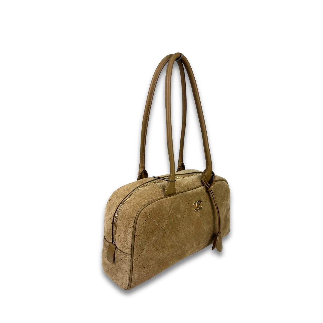 Chanel Suede Large Perfect Bowling Bag