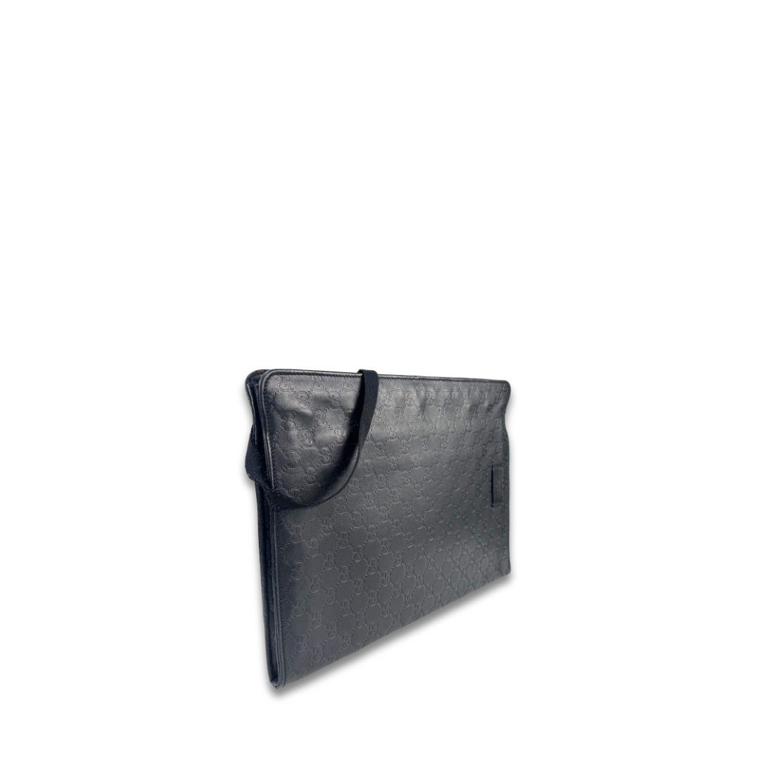 Gucci Black Guccissima Leather Tablet Case