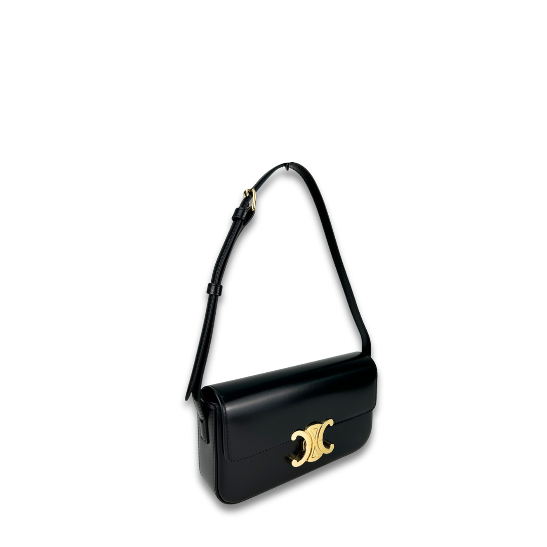 Celine Leather Claude Shoulder Bag