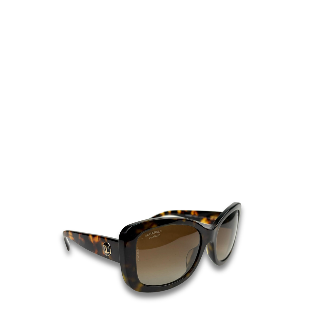 Chanel Oversized Tortoiseshell Sunglasses