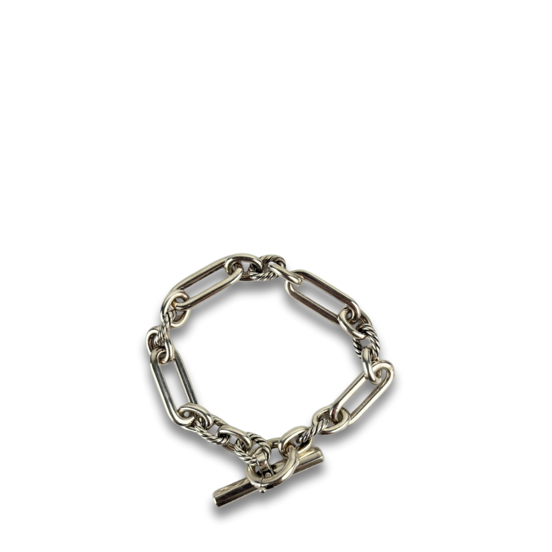 David Yurman Lexington Diamond Toggle Chain Bracelet