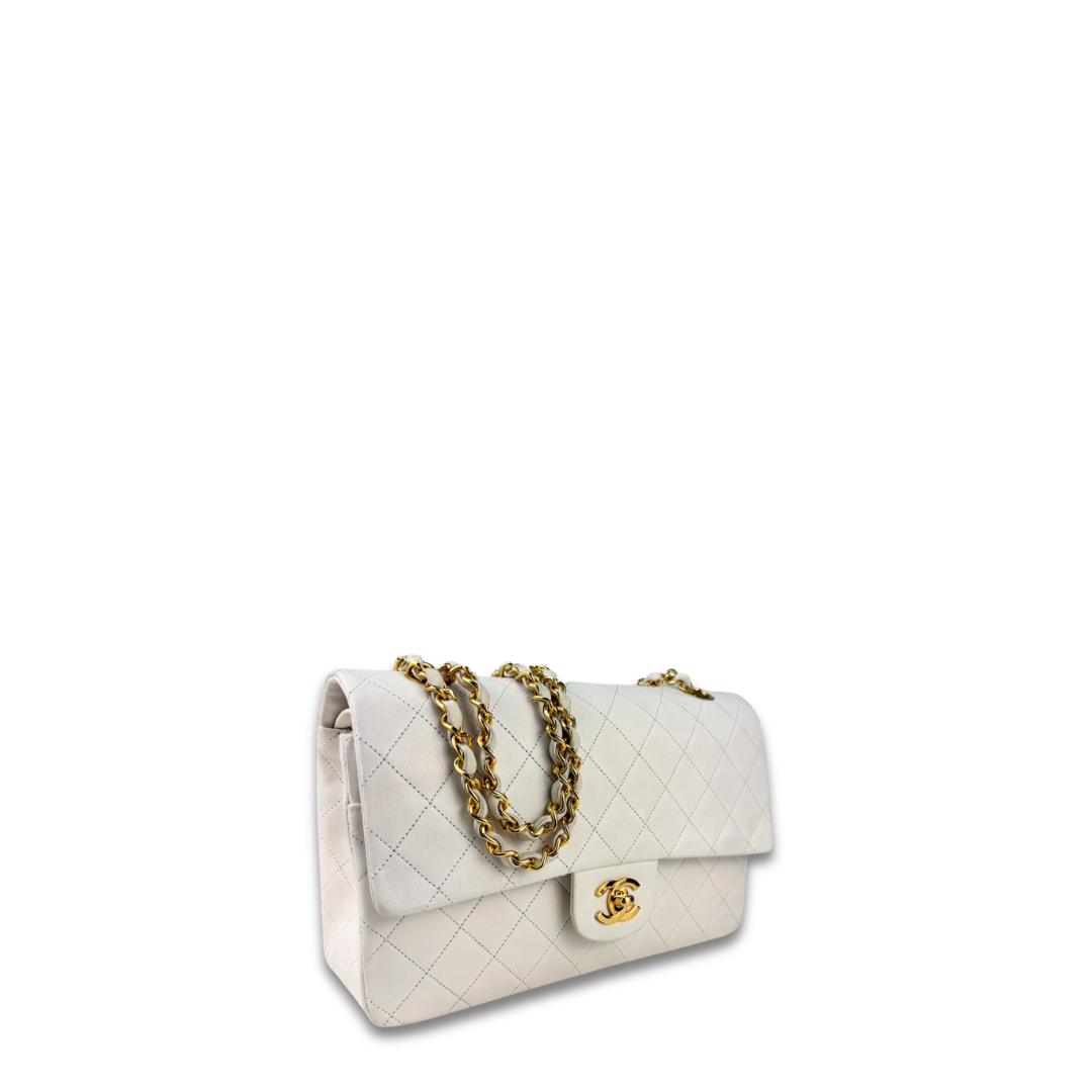 Chanel Classic White Medium Double Flap